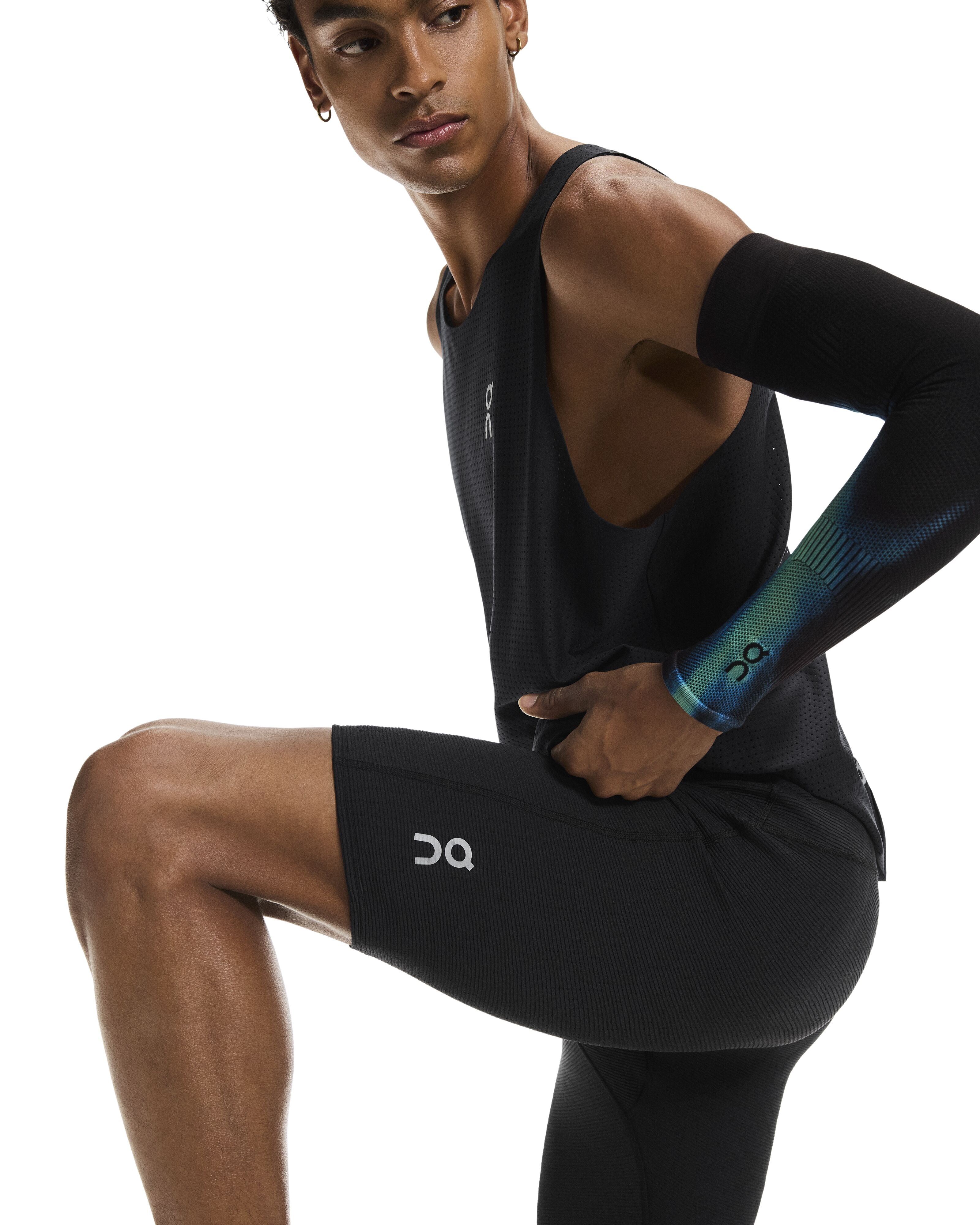 On Pace Tights Short Mens - Black - Frontrunner Colombo